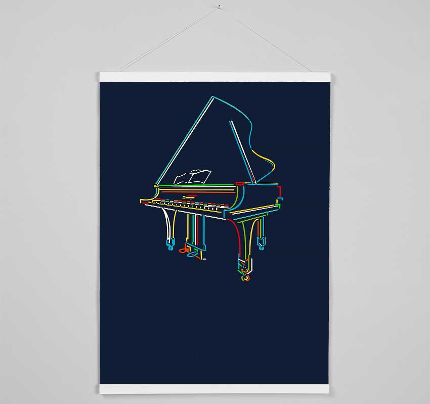 Rainbow Piano Hanging Poster - Wallart-Direct UK