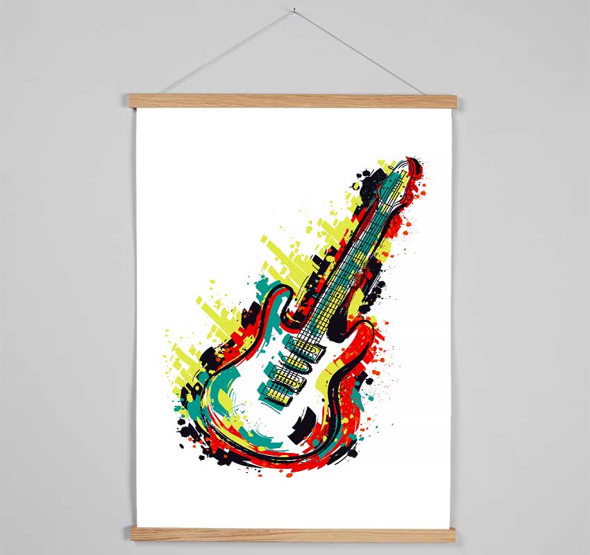 Guitar Vibrations Hanging Poster - Wallart-Direct UK