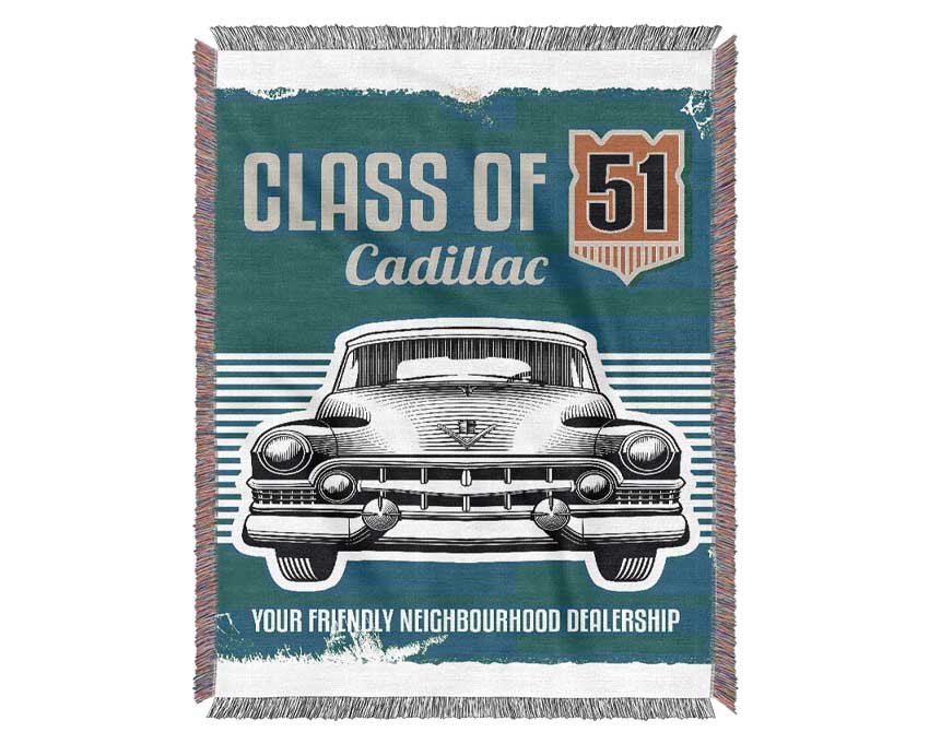 Classic Cadillac Woven Blanket