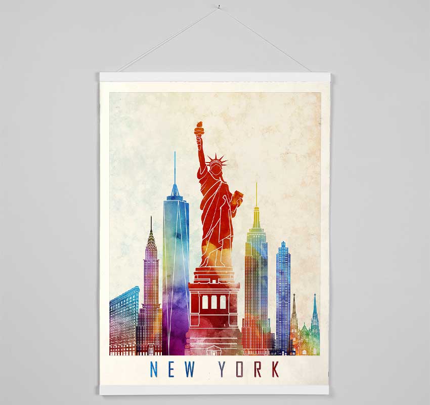 Rainbow New York Hanging Poster - Wallart-Direct UK