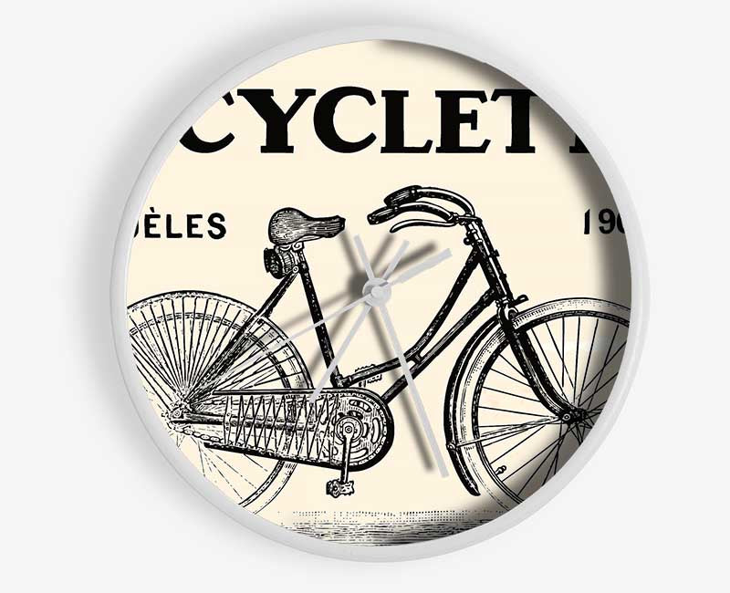 French Bicycle Clock - Wallart-Direct UK