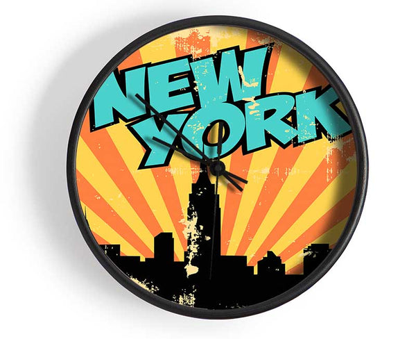 New York Son Beams Clock - Wallart-Direct UK