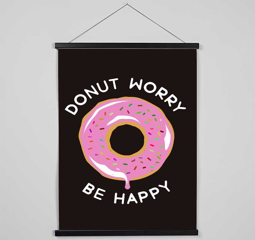 Donut Worry Be Happy Hanging Poster - Wallart-Direct UK