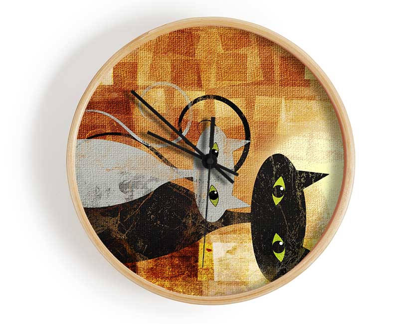 Cats Clock - Wallart-Direct UK