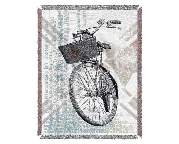 Red Star Bike Woven Blanket