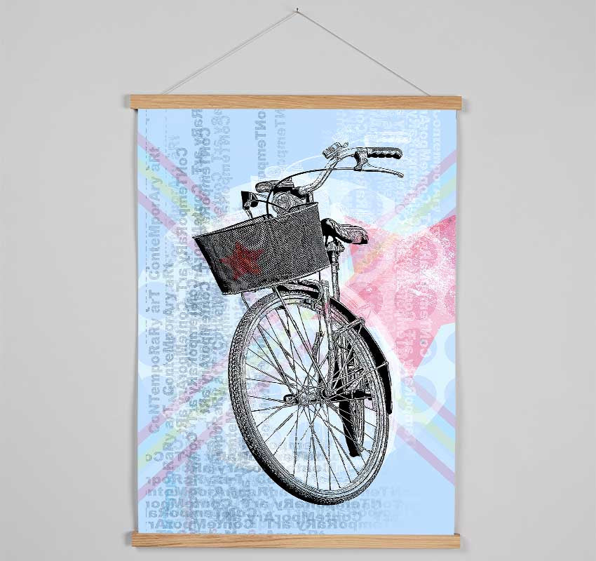 Red Star Bike Hanging Poster - Wallart-Direct UK