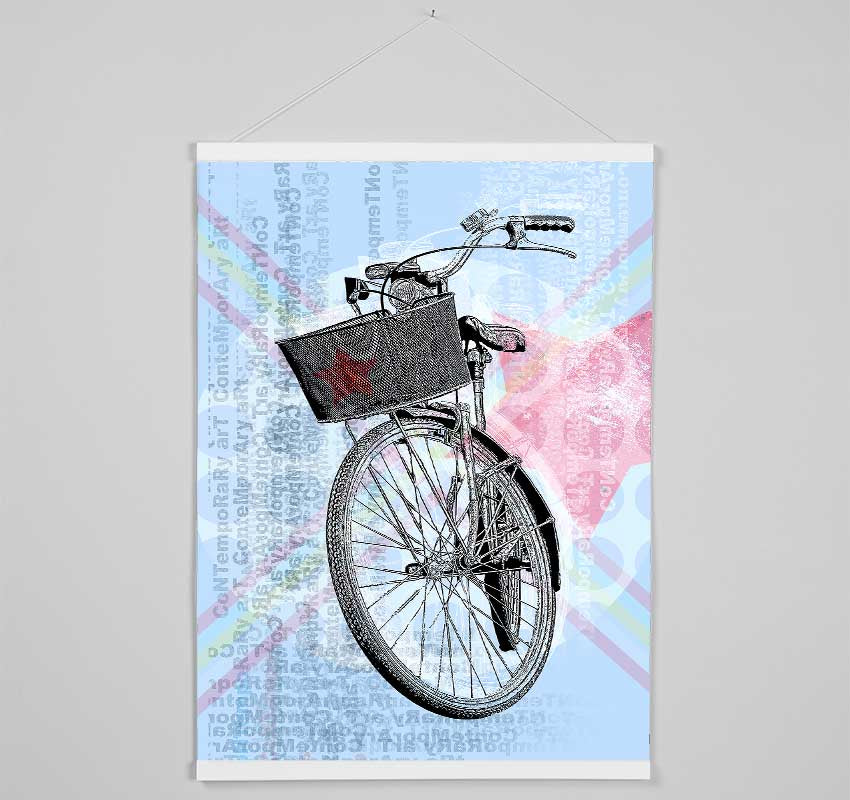 Red Star Bike Hanging Poster - Wallart-Direct UK