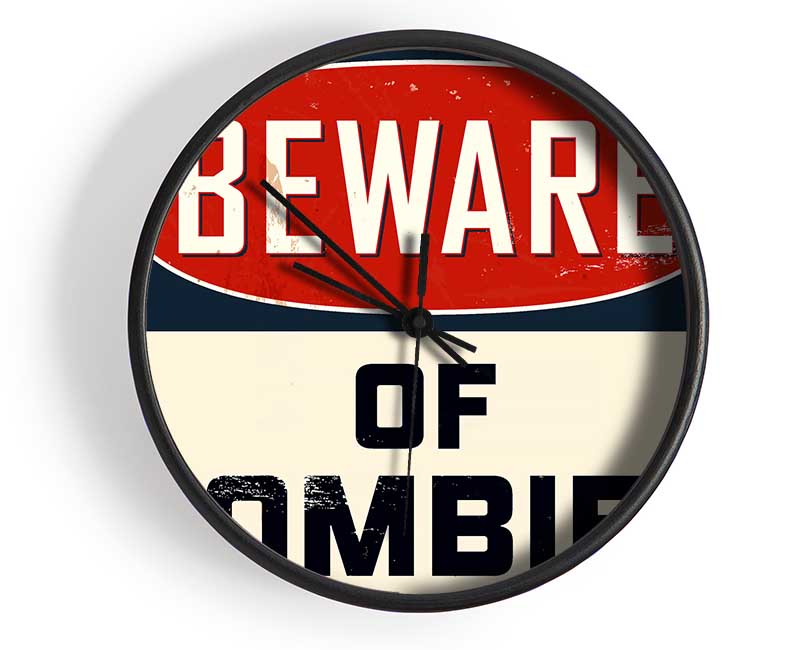 Beware Of Zombies Clock - Wallart-Direct UK