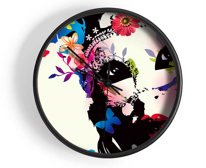 Flower Woman Clock - Wallart-Direct UK