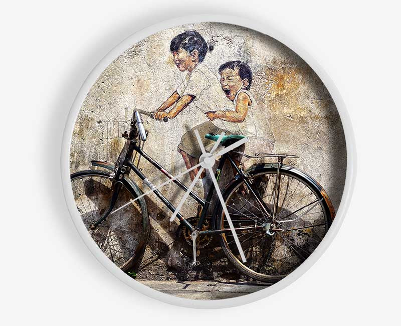 Fun On The Bike Clock - Wallart-Direct UK