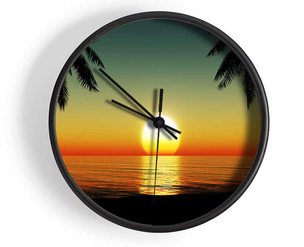 Palm Tree Bliss Clock - Wallart-Direct UK