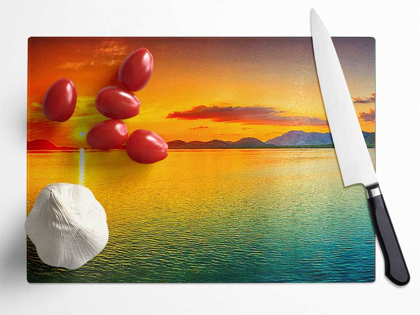 Pinpoint Ocean Sun Glass Chopping Board