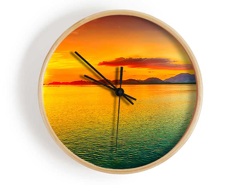 Pinpoint Ocean Sun Clock - Wallart-Direct UK