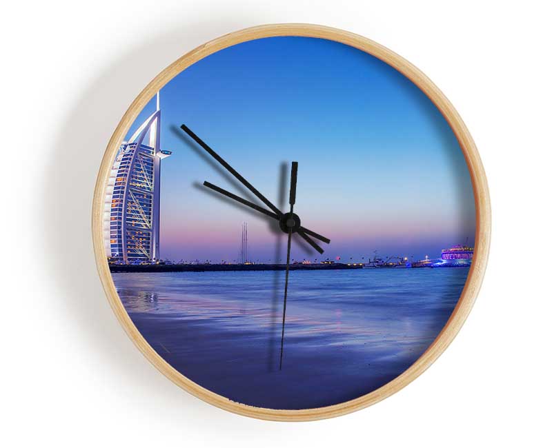 Burj Al Arab 7 Star Hotel Clock - Wallart-Direct UK