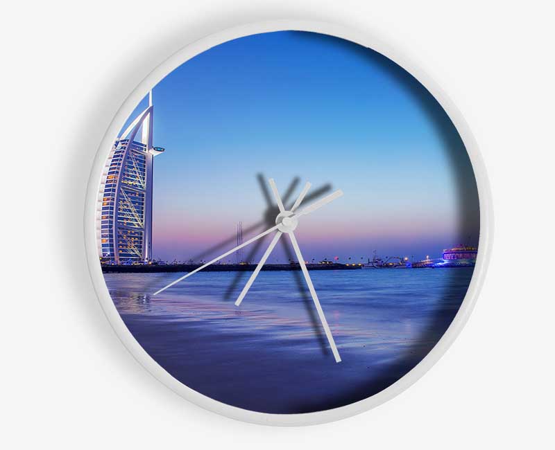 Burj Al Arab 7 Star Hotel Clock - Wallart-Direct UK