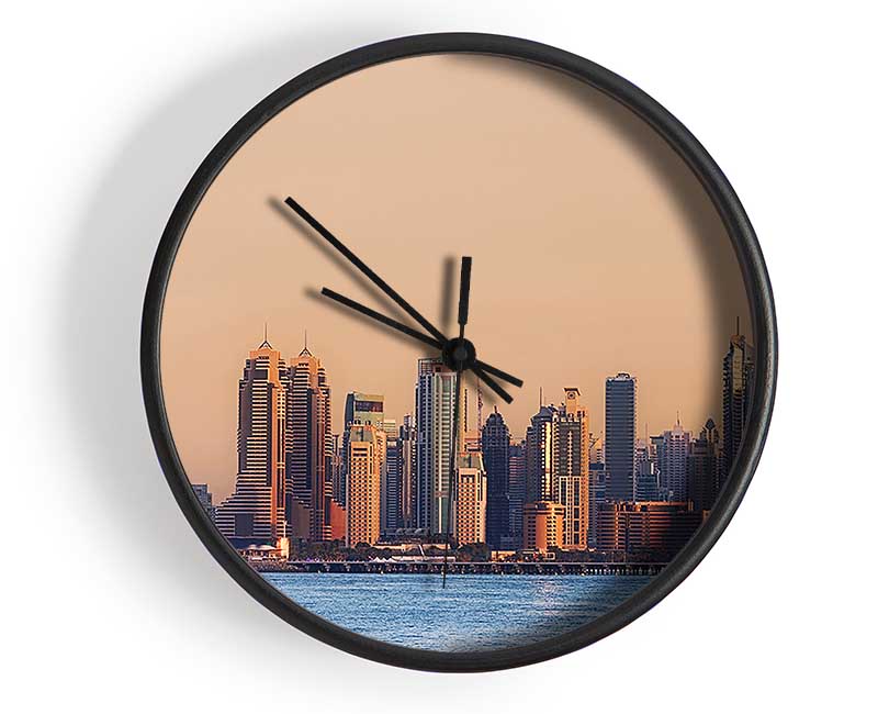 Infinity Tower Sunset Clock - Wallart-Direct UK