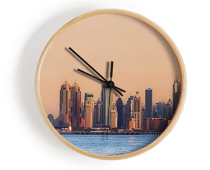 Infinity Tower Sunset Clock - Wallart-Direct UK