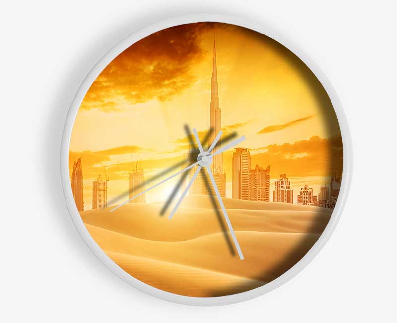 Stunning Burj Khalifa Tallest Building In The World Clock - Wallart-Direct UK