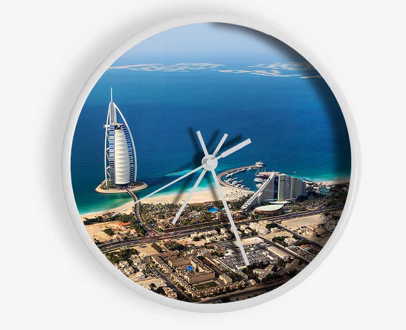 The Coast Line Of Burj Al Arab Clock - Wallart-Direct UK