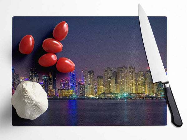 Fruitful City Glass Chopping Board