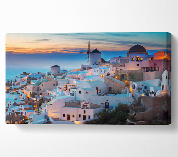 Santorini At Sunset