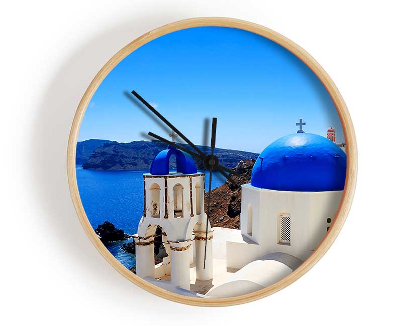 Santorini Wonder Clock - Wallart-Direct UK