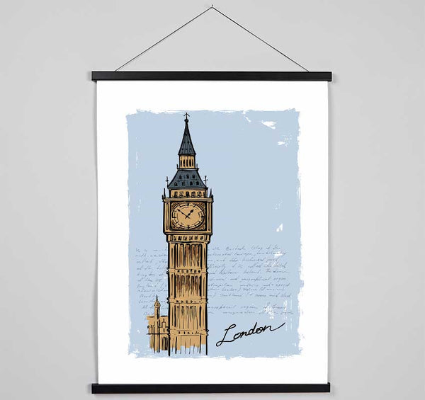 Big Ben Blues Hanging Poster - Wallart-Direct UK