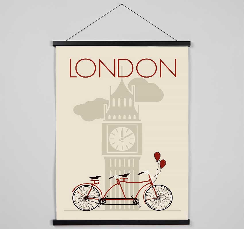 Bicycle At Big Ben Hanging Poster - Wallart-Direct UK