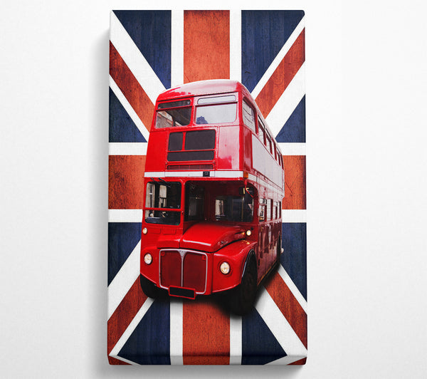 Red Bus On The British Flag