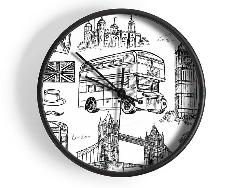 Attractions Of The City 9 Clock - Wallart-Direct UK