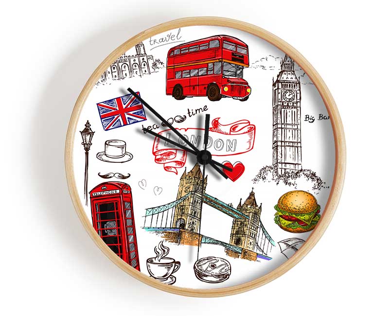 Attractions Of The City 2 Clock - Wallart-Direct UK