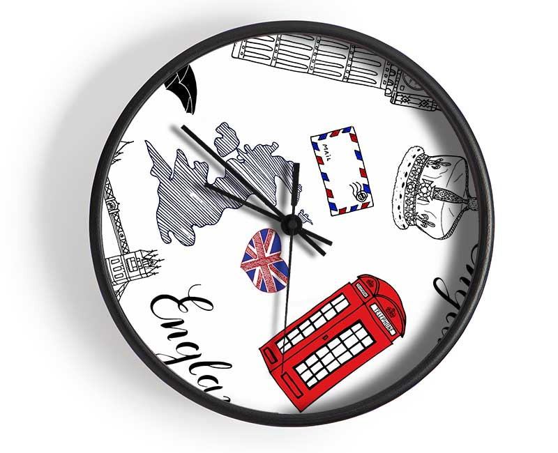 Attractions Of The City 4 Clock - Wallart-Direct UK