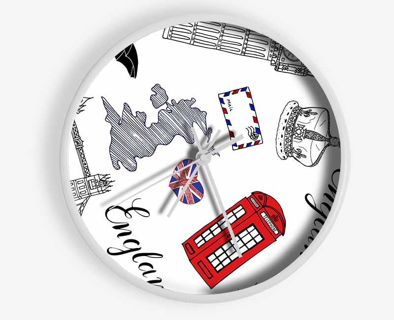 Attractions Of The City 4 Clock - Wallart-Direct UK