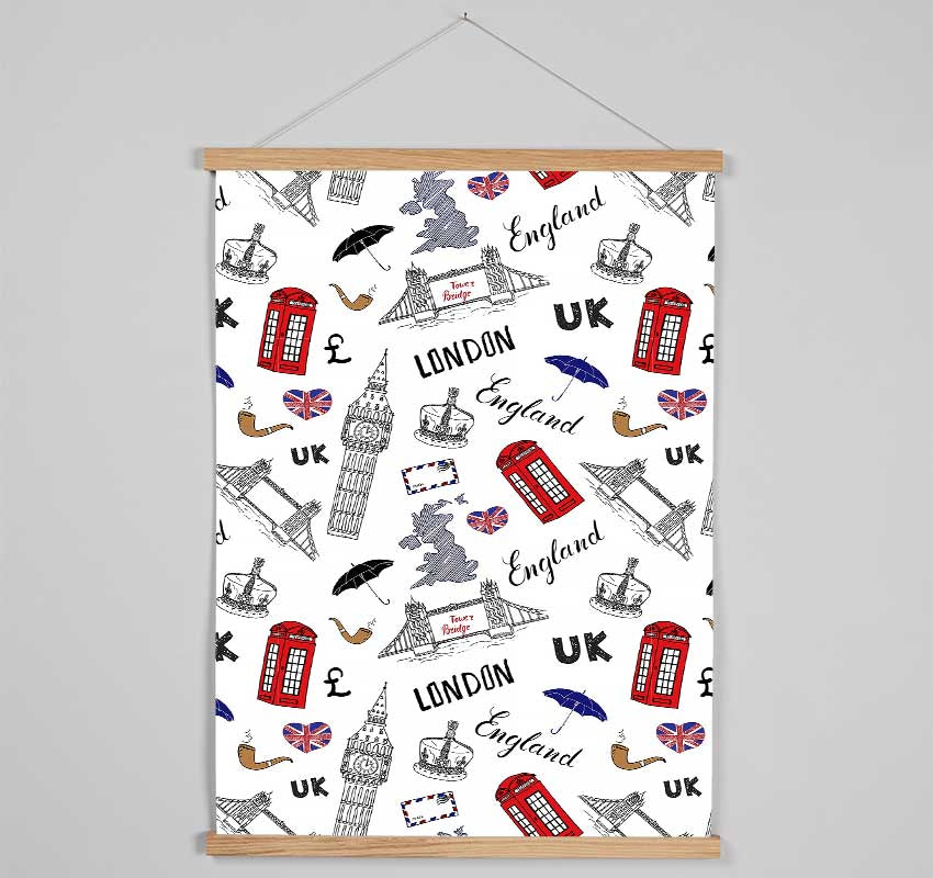 Attractions Of The City 3 Hanging Poster - Wallart-Direct UK