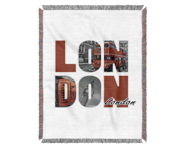 Icons Through The London Woven Blanket