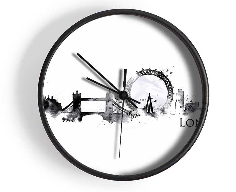 Black Splash City Clock - Wallart-Direct UK