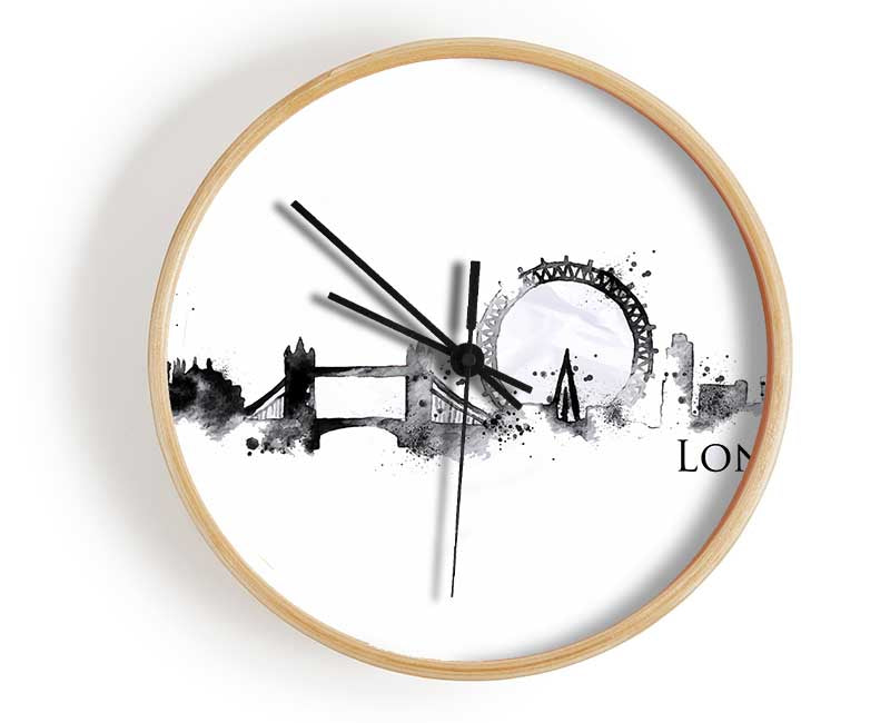 Black Splash City Clock - Wallart-Direct UK