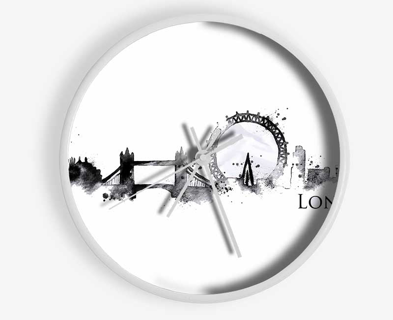 Black Splash City Clock - Wallart-Direct UK