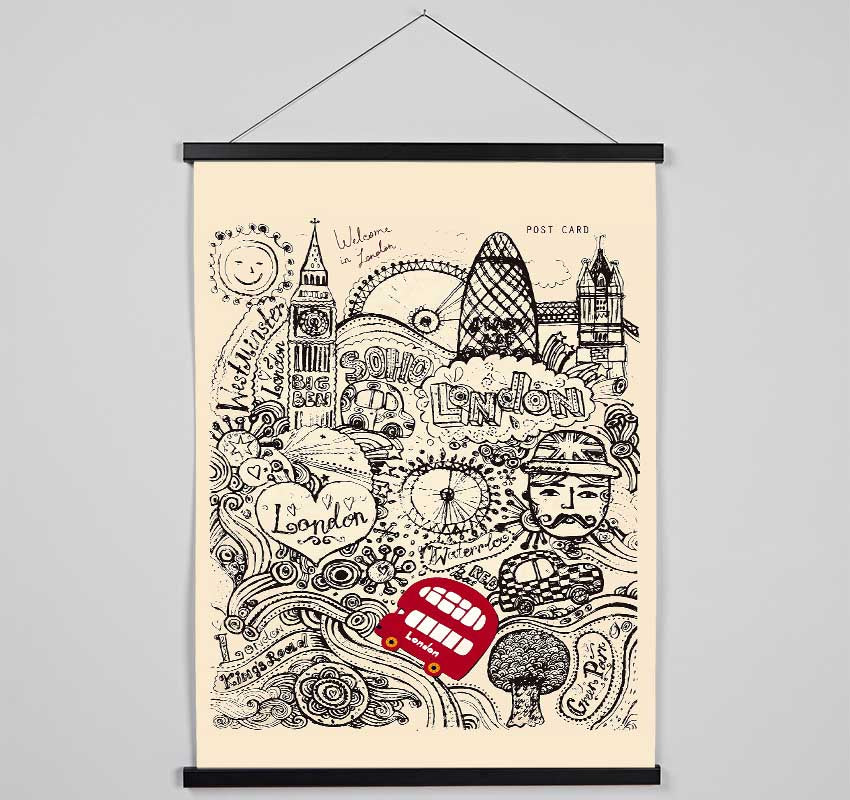 Attractions Of The City 8 Hanging Poster - Wallart-Direct UK