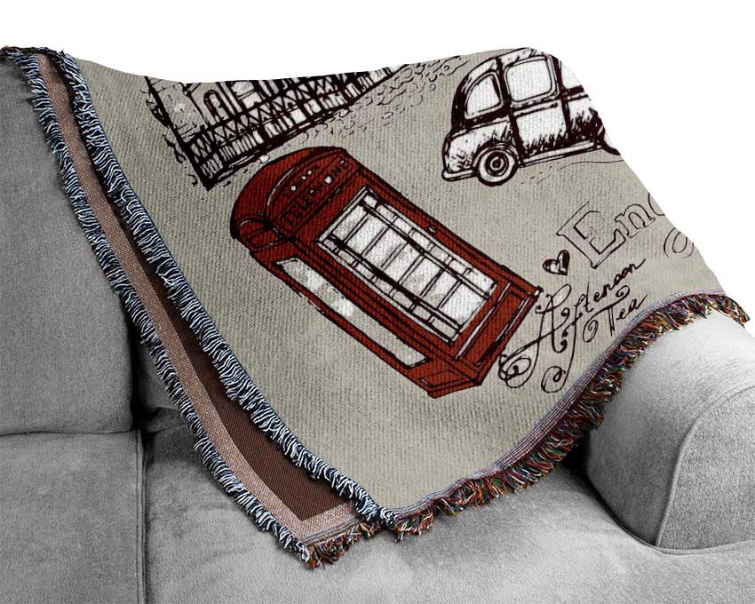 Attractions Of The City 5 Woven Blanket