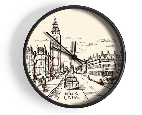 London Street Outline 1 Clock - Wallart-Direct UK