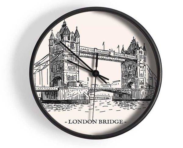 London Bridge Outline Clock - Wallart-Direct UK