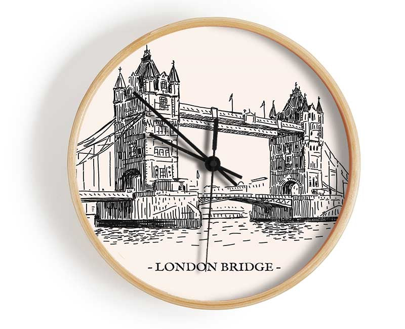 London Bridge Outline Clock - Wallart-Direct UK