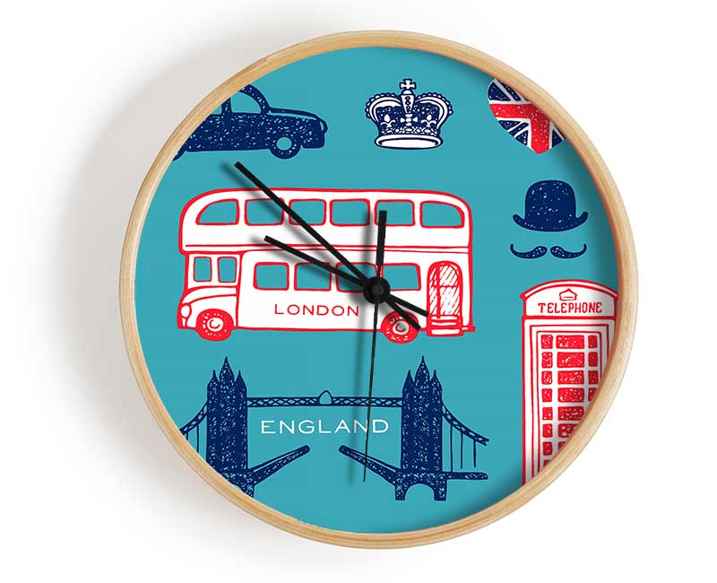 All The Things To Love In The City 3 Clock - Wallart-Direct UK