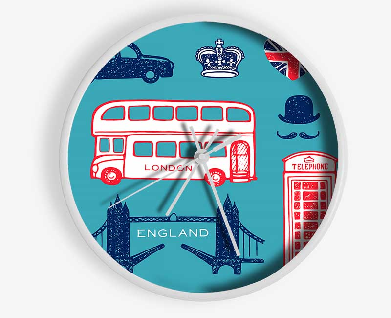 All The Things To Love In The City 3 Clock - Wallart-Direct UK