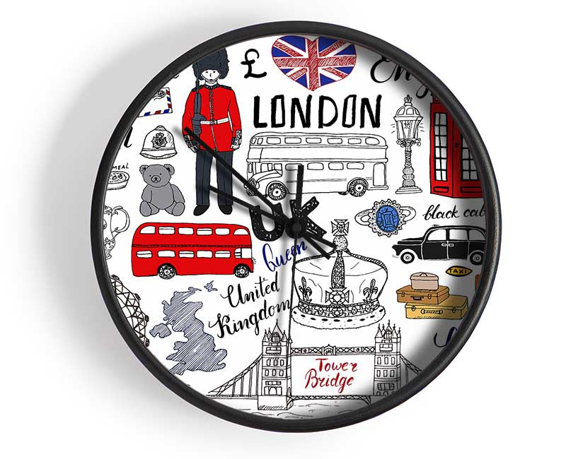 All The Things To Love In The City 1 Clock - Wallart-Direct UK