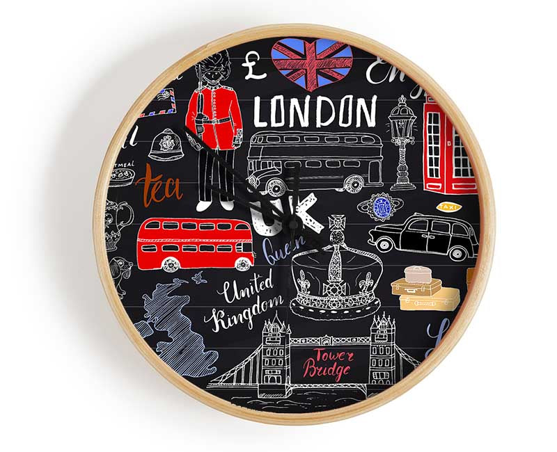 All The Things To Love In The City 2 Clock - Wallart-Direct UK