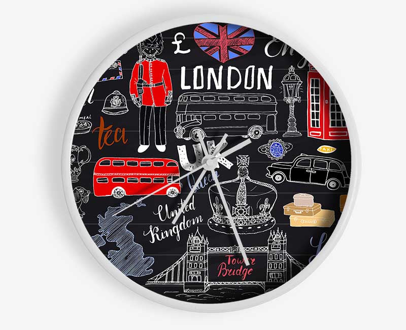 All The Things To Love In The City 2 Clock - Wallart-Direct UK