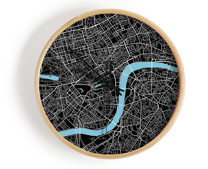 The Map Of London Thames 2 Clock - Wallart-Direct UK