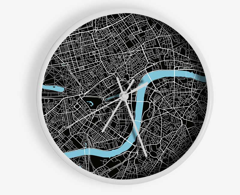 The Map Of London Thames 2 Clock - Wallart-Direct UK